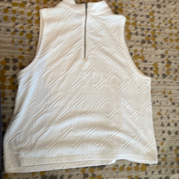 White Anthropologie tank with small turtleneck - Picture 6 of 7